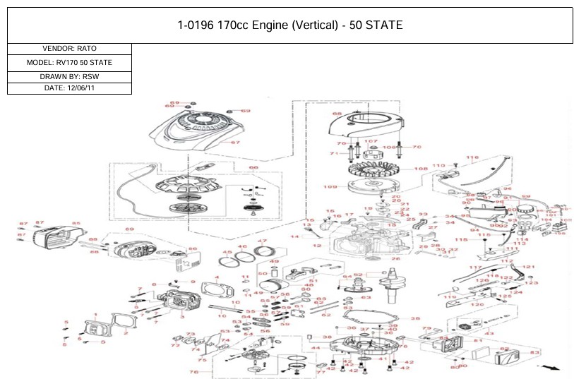 MITM 1-0196 engine repair parts